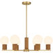 Jarrell 6 Light 30 inch Warm Brass Chandelier Ceiling Light