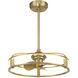 Vesta 14 inch Warm Brass with Gold Blades Fan D'Lier