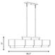 Orleans 8 Light 58.3 inch Distressed Gold Linear Chandelier Ceiling Light