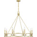 Minette 8 Light 37 inch Spun Gold Chandelier Ceiling Light