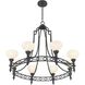 Allston 8 Light 36 inch Matte Black Chandelier Ceiling Light