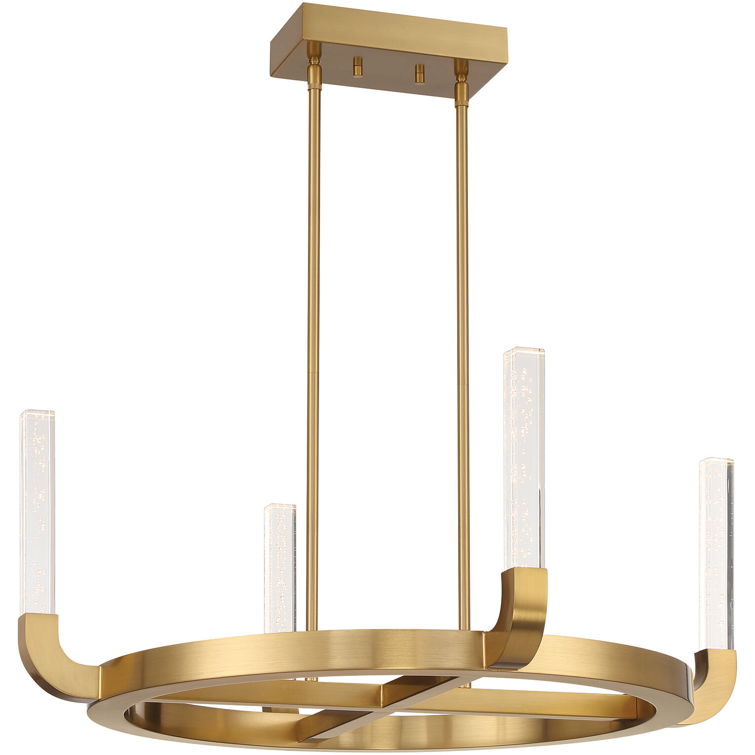 Del Mar LED 30 inch Warm Brass Chandelier Ceiling Light
