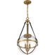 Bozeman 3 Light 14 inch Warm Brass Pendant Ceiling Light