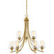 Octave 9 Light 30 inch Warm Brass Chandelier Ceiling Light, Essentials