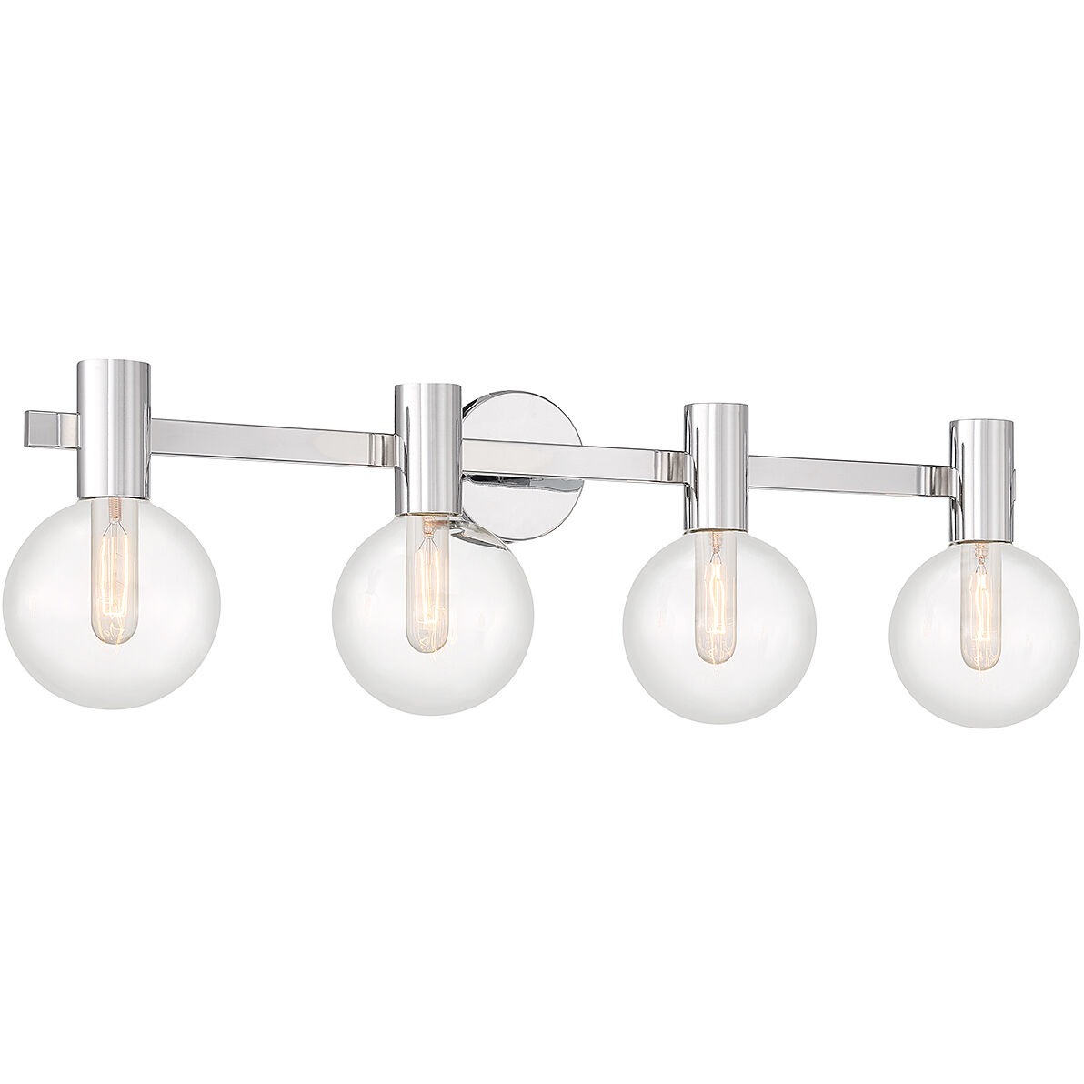 Wright 4 Light 34 inch Polished Chrome Bathroom Vanity Light Wall Light