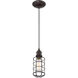 Vintage 1 Light 5 inch English Bronze Mini Pendant Ceiling Light
