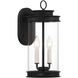 Englewood 2 Light 15 inch Black Outdoor Wall Lantern