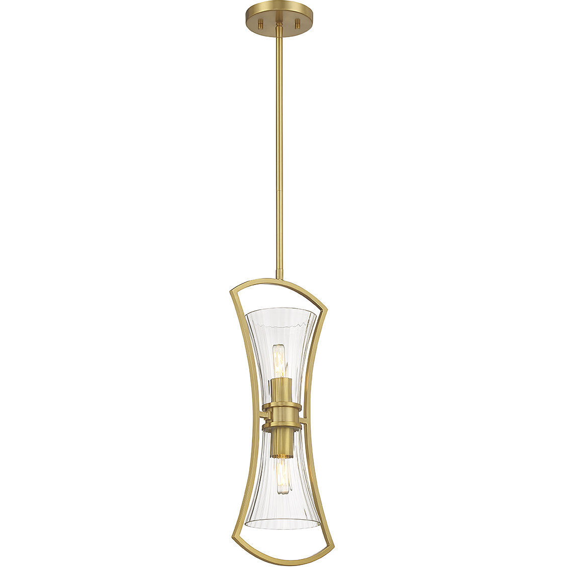 Bennington 2 Light 8.75 inch Warm Brass Pendant Ceiling Light