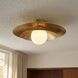 Sherrer 1 Light 20 inch Warm Brass Semi-Flush Ceiling Light