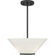Blair 3 Light 15 inch Matte Black Convertible Semi-Flush or Pendant Ceiling Light