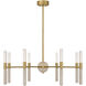 Linden LED 32 inch Warm Brass Chandelier Ceiling Light