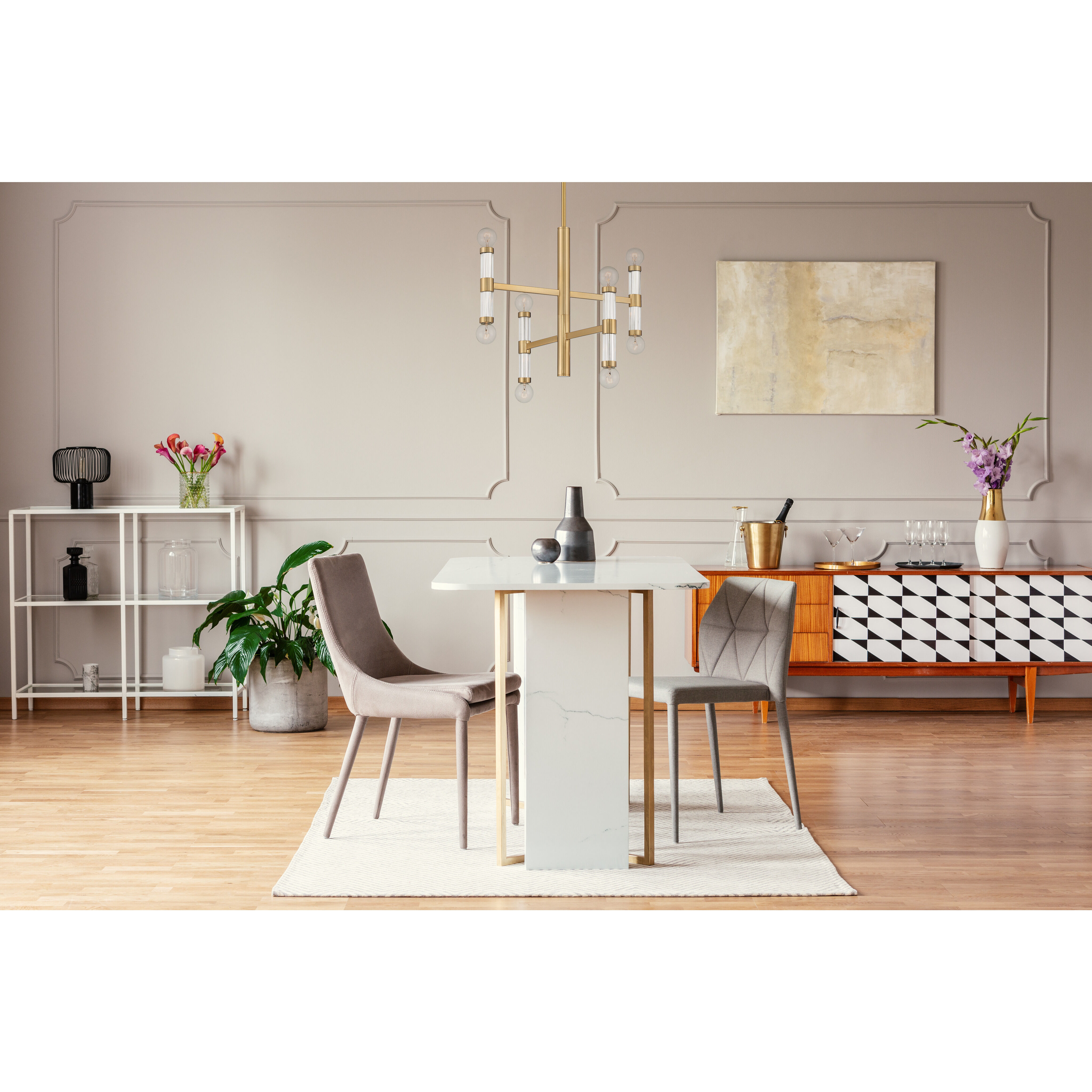 Kingsburg 8 Light 18 inch Warm Brass Chandelier Ceiling Light