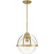 Pendleton 1 Light 14 inch Warm Brass Pendant Ceiling Light, Essentials