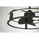 Vesta 14 inch Matte Black with Black Blades Fan D'Lier