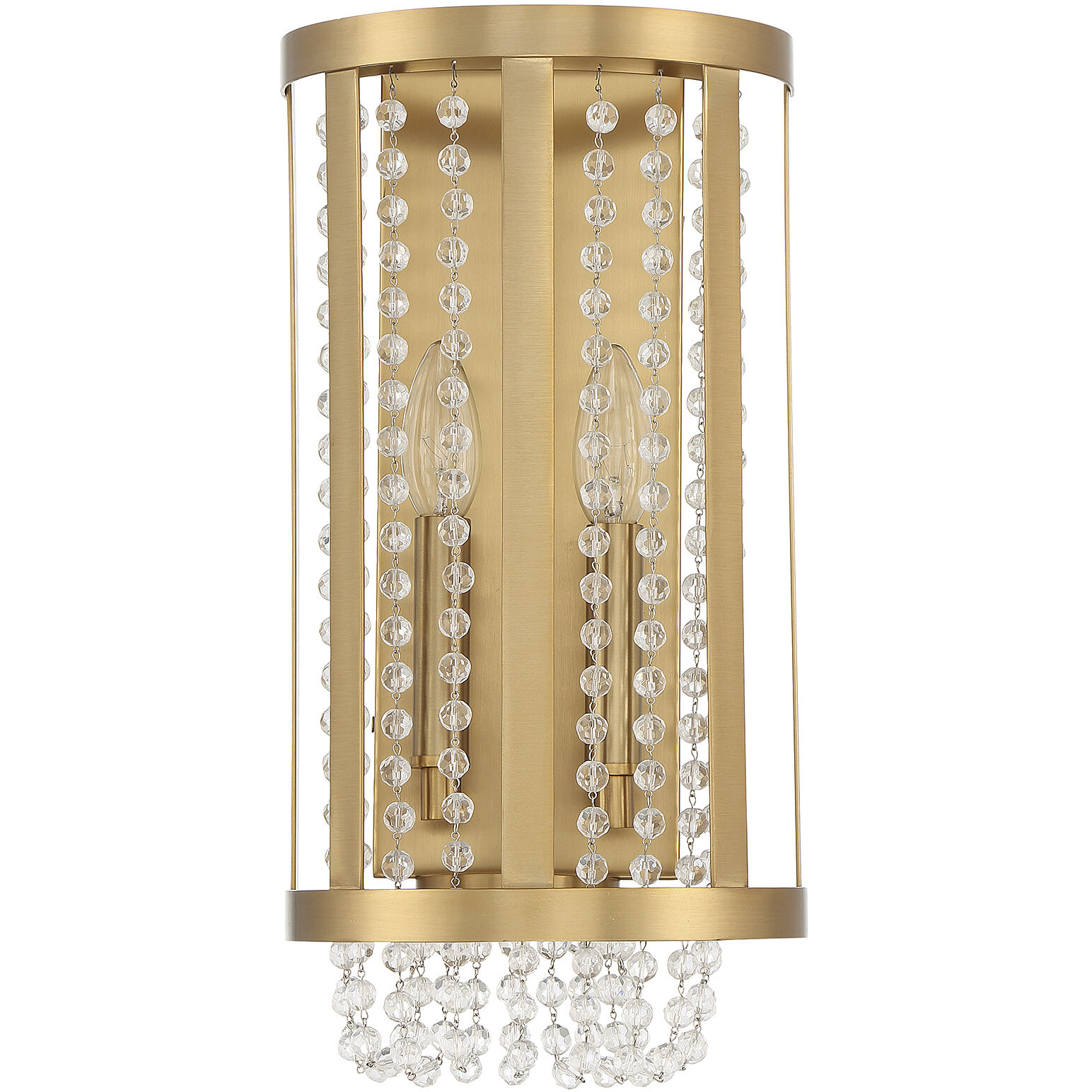 Mancini 2 Light 8 inch Warm Brass Wall Sconce Wall Light