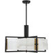 Hayward 5 Light 28 inch Matte Black with Warm Brass Accents Pendant Ceiling Light