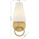 Wilkes 1 Light 5 inch Warm Brass Wall Sconce Wall Light