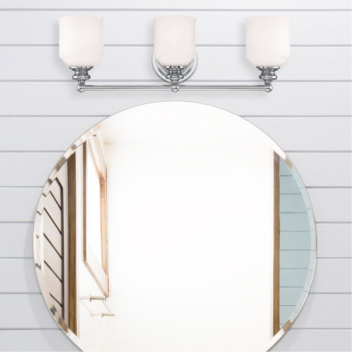 Melrose 3 Light 24 inch Polished Chrome Bathroom Vanity Light Wall Light, Essentials