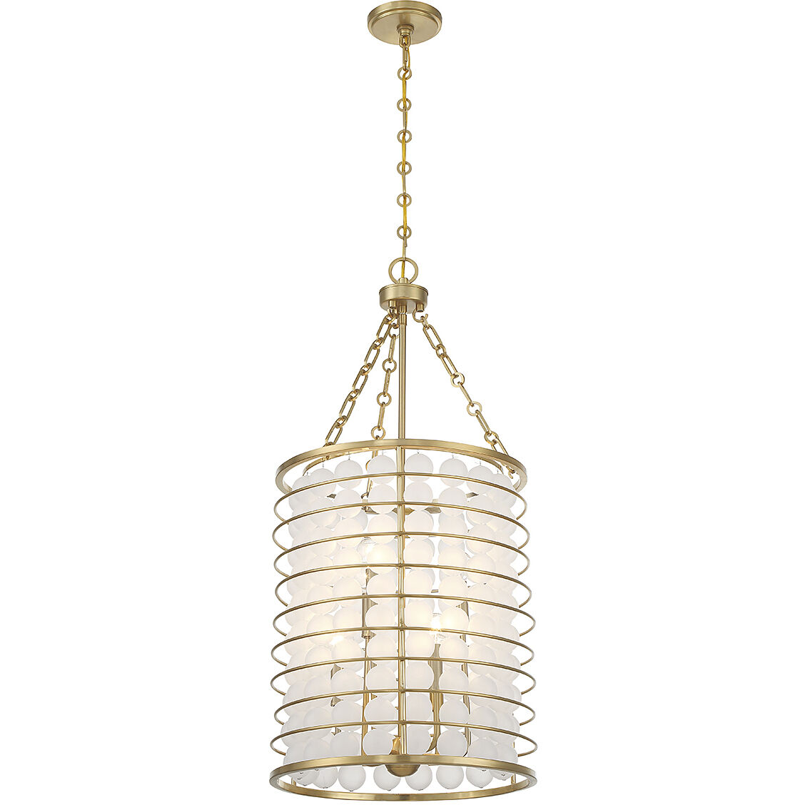Byron 6 Light 16 inch Warm Brass Pendant Ceiling Light