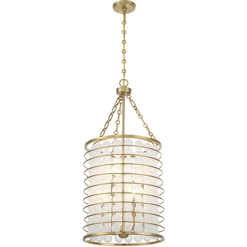 Byron 6 Light 16 inch Warm Brass Pendant Ceiling Light