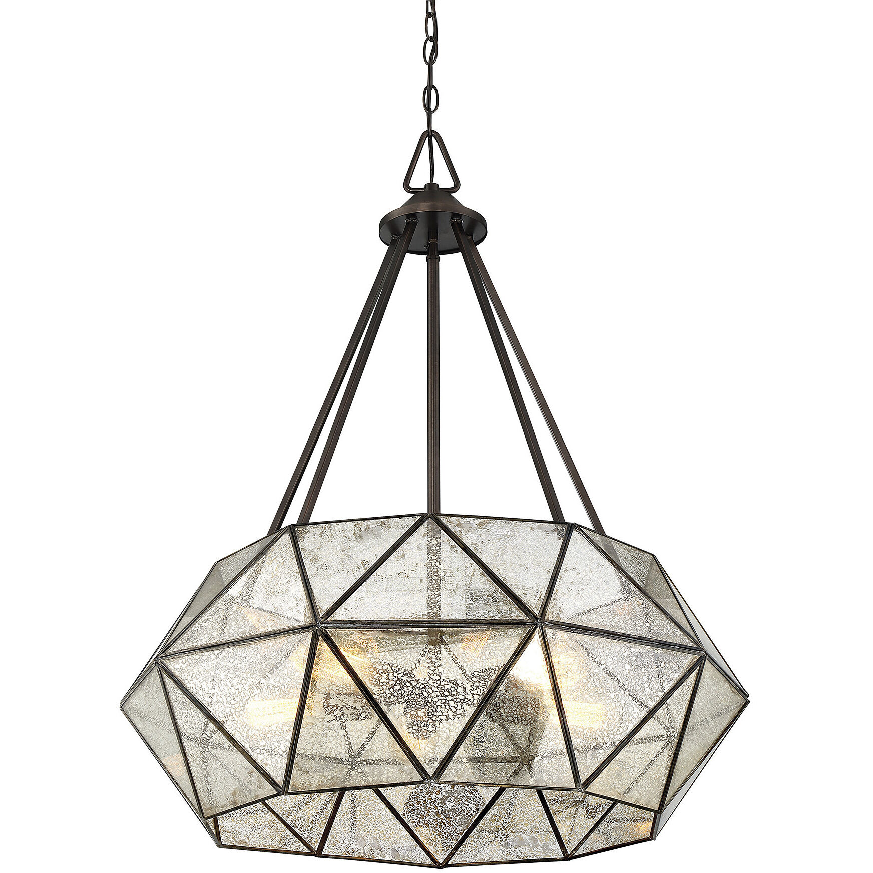 Tartan 5 Light 28 inch Oiled Burnished Bronze Pendant Ceiling Light