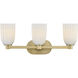 Baldwin 3 Light 23 inch Noble Brass Bathroom Vanity Light Wall Light, Essentials