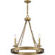 Seville 4 Light 25 inch Warm Brass Chandelier Ceiling Light, Essentials