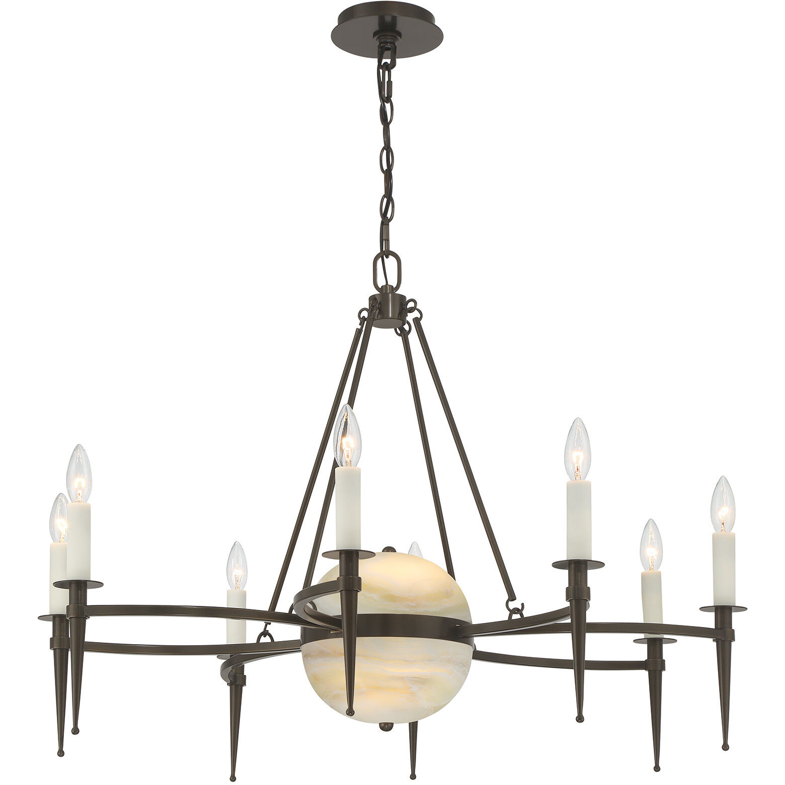 Sanger 10 Light 37 inch Mediterranean Bronze Chandelier Ceiling Light
