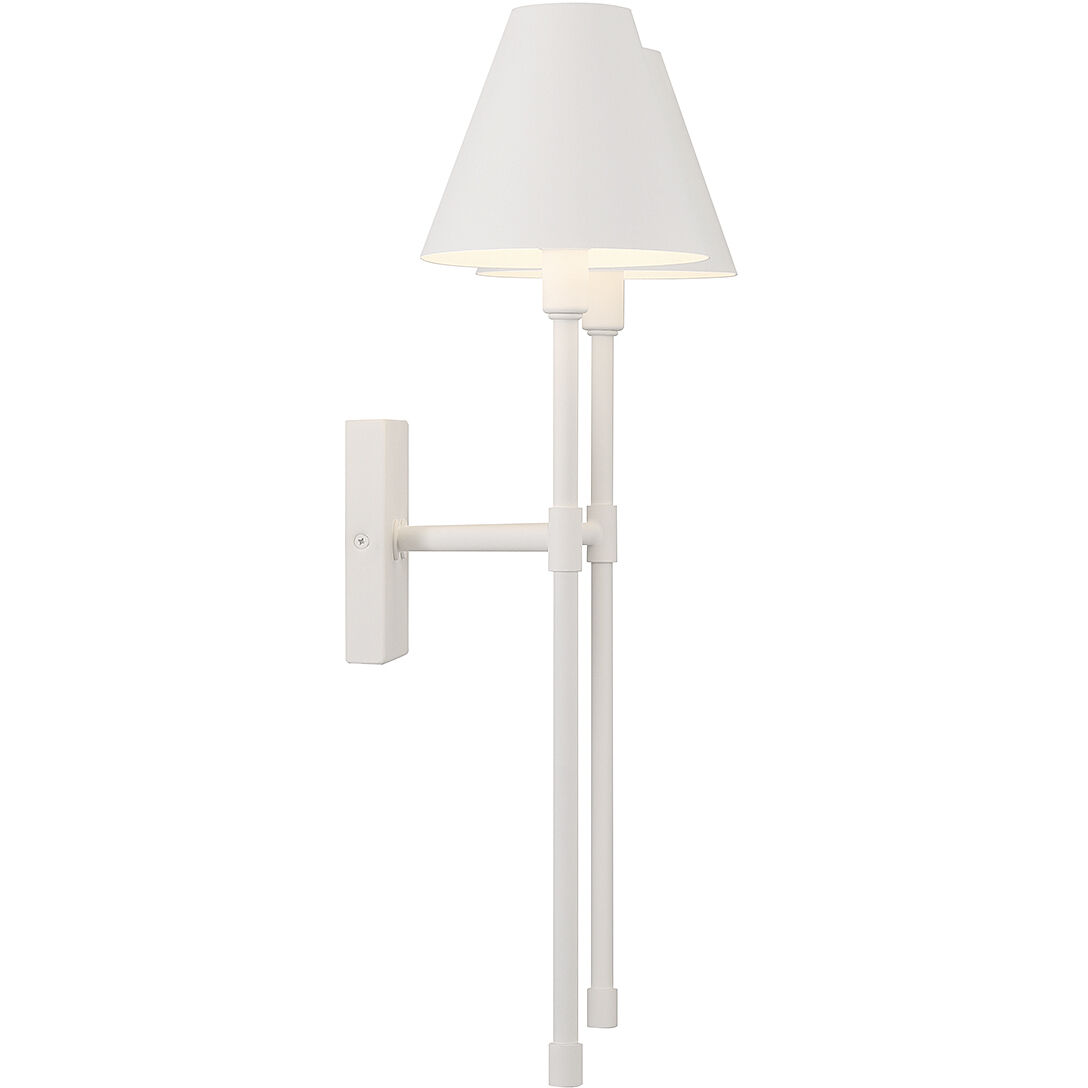 Jefferson 2 Light 16 inch Bisque White Wall Sconce Wall Light
