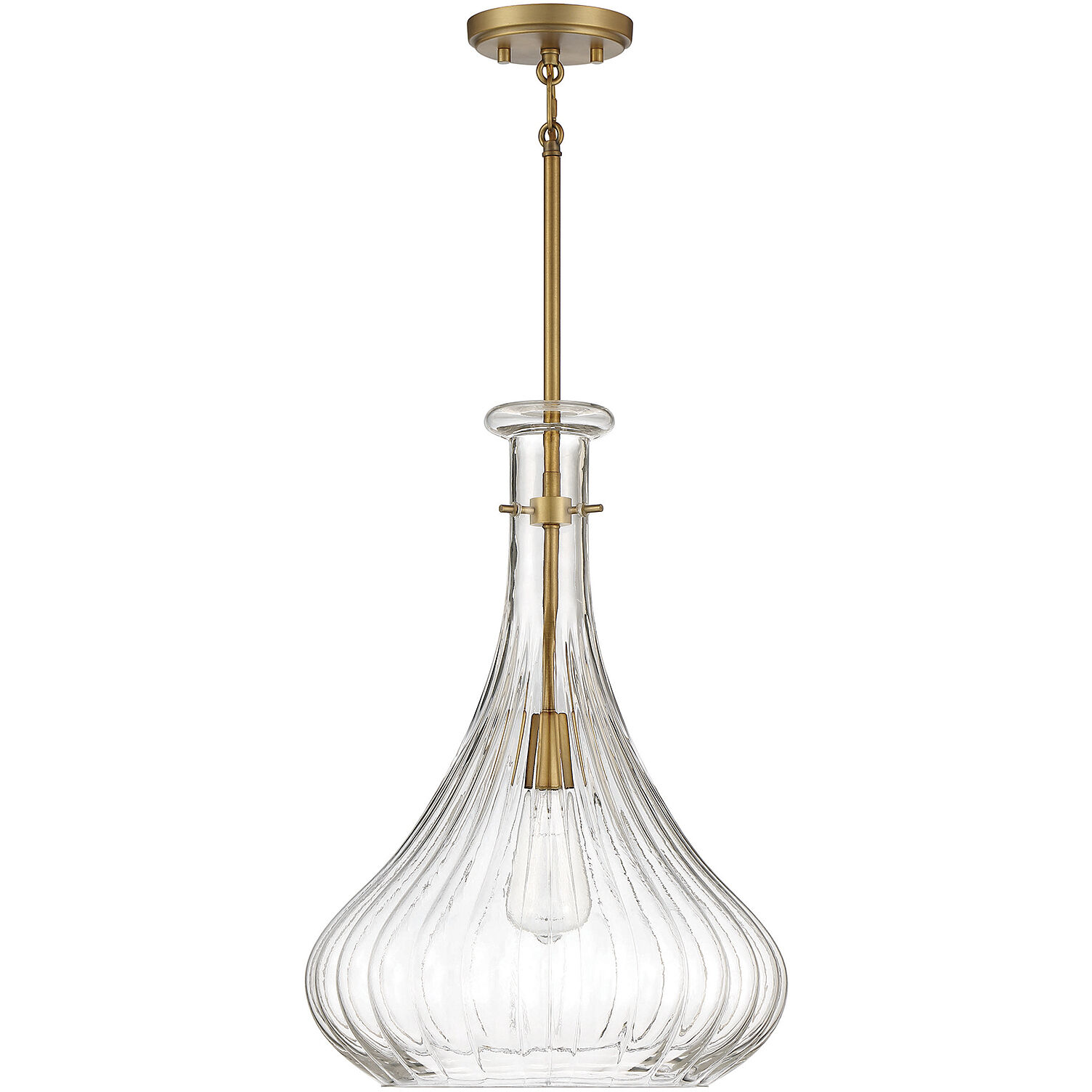 Bristo 1 Light 14 inch Warm Brass Pendant Ceiling Light, Essentials