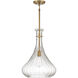 Bristo 1 Light 14 inch Warm Brass Pendant Ceiling Light, Essentials
