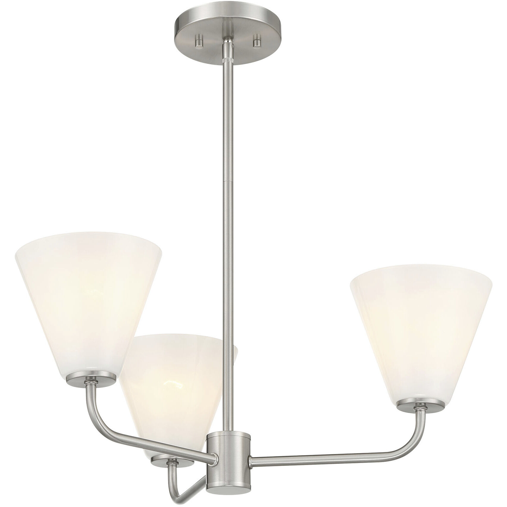 Blair 3 Light 24 inch Satin Nickel Chandelier Ceiling Light