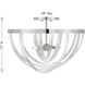 Jennings 4 Light 24 inch Polished Chrome Semi-Flush Ceiling Light