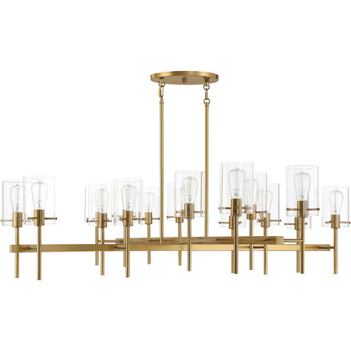 Vista 16 Light 60 inch Burnished Brass Chandelier Ceiling Light