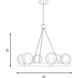 Darien 6 Light 32 inch Warm Brass Chandelier Ceiling Light