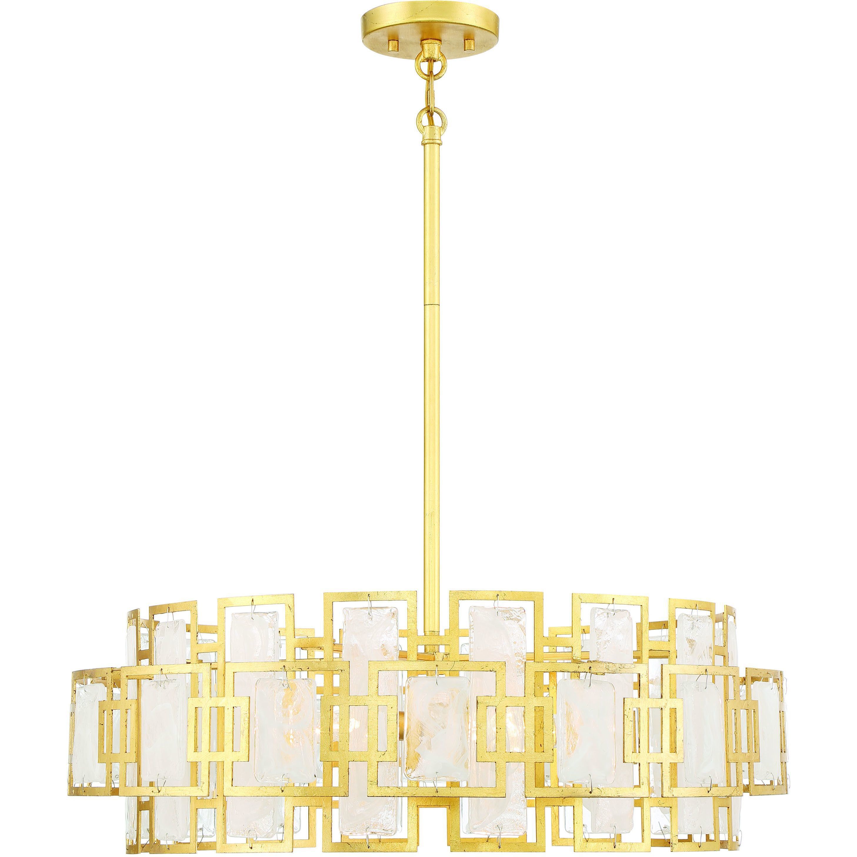 Portia 5 Light 26 inch Matte Black with True Gold Chandelier Ceiling Light