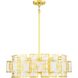 Portia 5 Light 26 inch Matte Black with True Gold Chandelier Ceiling Light