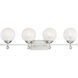 Medina 4 Light 32 inch Satin Nickel Bathroom Vanity Light Wall Light