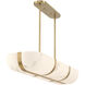 Chalfont 4 Light 42 inch Warm Brass Chandelier Ceiling Light