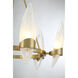 Nouvel 6 Light 27 inch Warm Brass Chandelier Ceiling Light