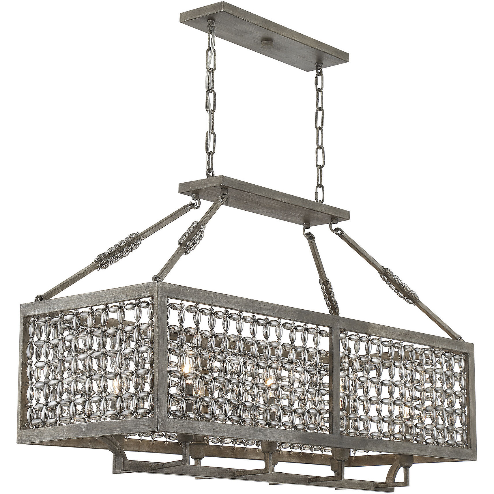 Tyanna 8 Light 40 inch Aspen Linear Chandelier Ceiling Light