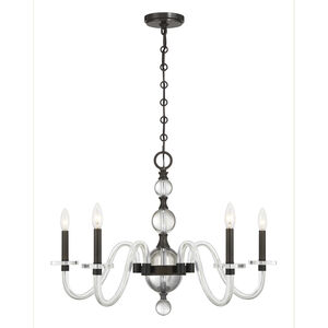Aragon 5 Light 29 inch Mediterranean Bronze Chandelier Ceiling Light