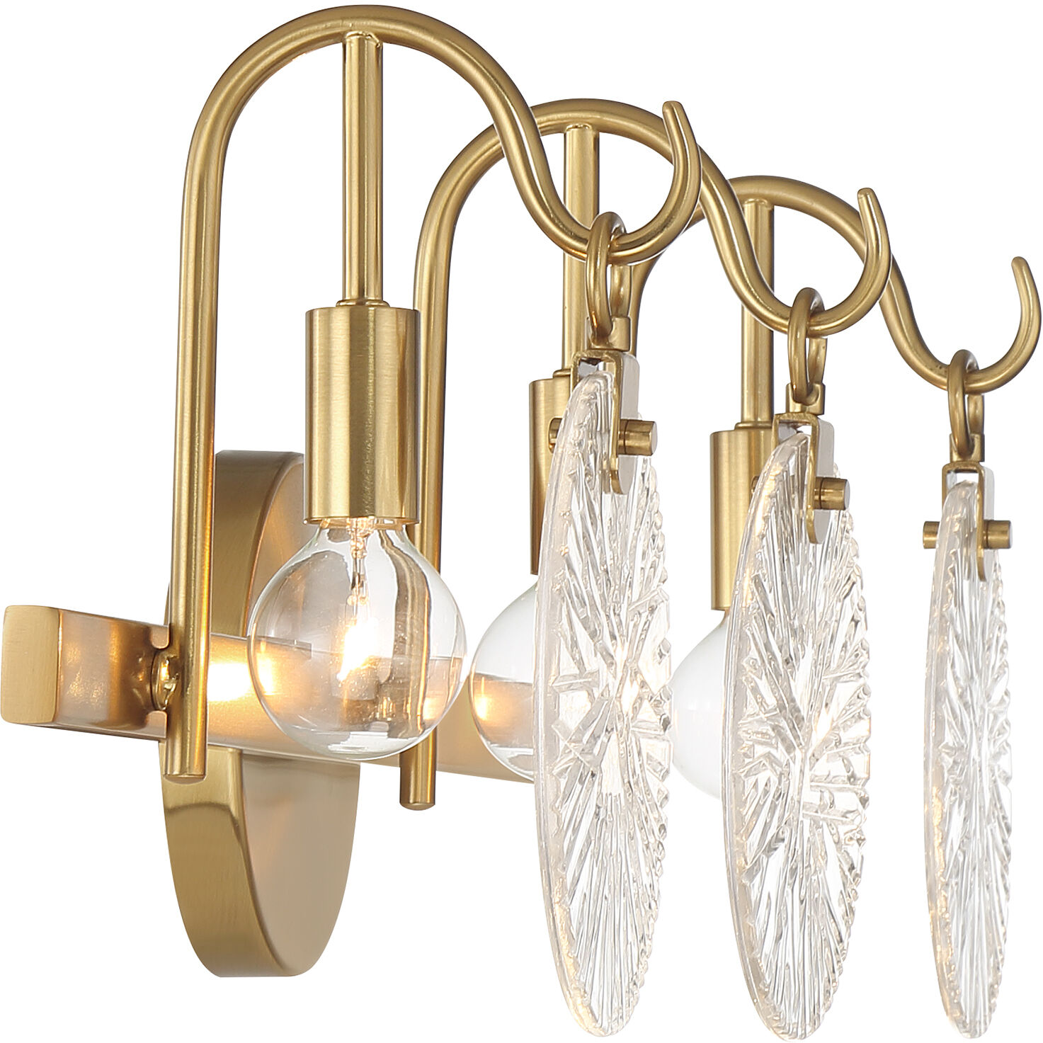 Addison 3 Light 24 inch Warm Brass Bathroom Vanity Light Wall Light