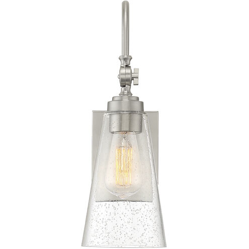 York 8.5 inch 60.00 watt Satin Nickel Adjustable Wall Sconce Wall Light, Essentials