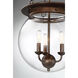 Landon 3 Light 14 inch Oiled Burnished Bronze Pendant Ceiling Light, Orb