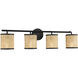 Jaylar 4 Light 34 inch Matte Black Vanity Light Wall Light
