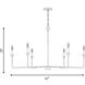 Salerno 6 Light 42 inch Warm Brass Chandelier Ceiling Light, Essentials