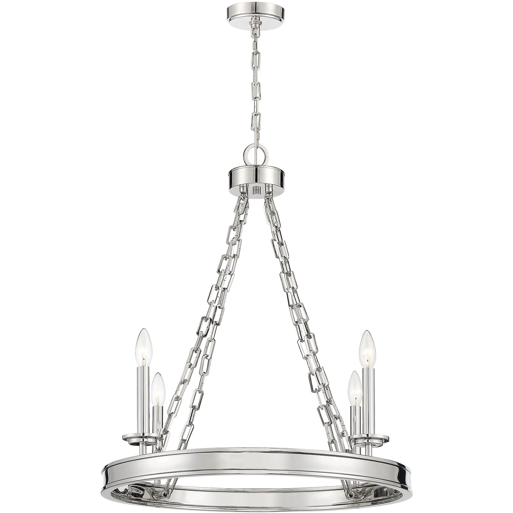 Seville 4 Light 25 inch Polished Nickel Chandelier Ceiling Light, Essentials