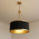 Delphi 6 Light 19 inch Black with Warm Brass Accents Pendant Ceiling Light