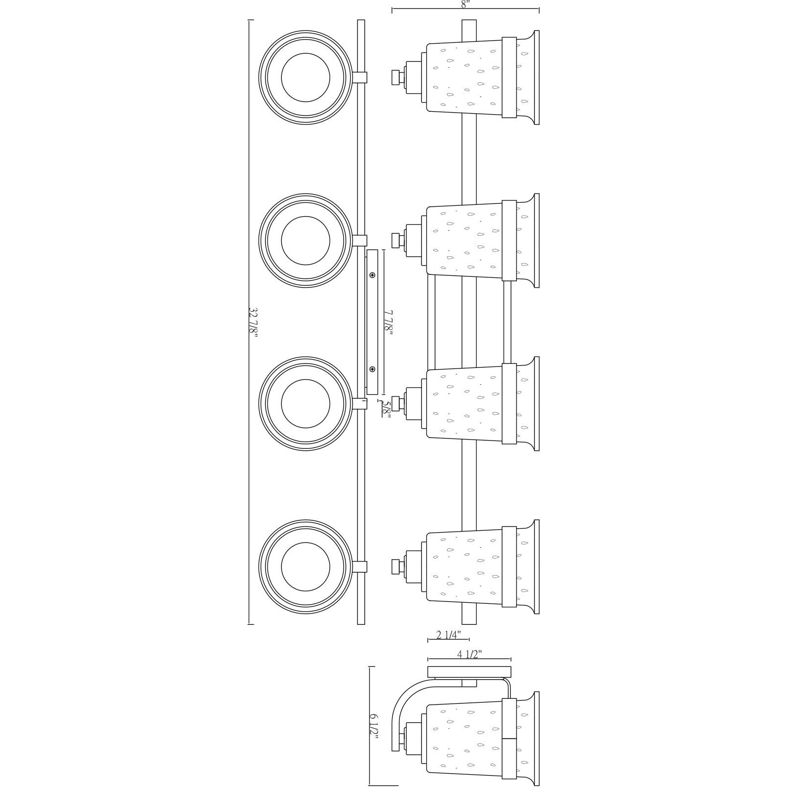 Goodwin 4 Light 32.88 inch English Bronze Bathroom Vanity Light Wall Light
